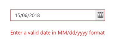 calendarcontrol validations for min and max date
