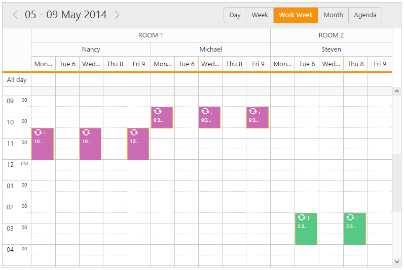 Scheduler Control for ASP.NET Core (jQuery) | Syncfusion