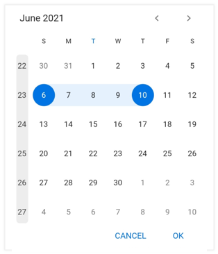 Flutter Date Range Picker - Rich UI for Date Ranges | Syncfusion