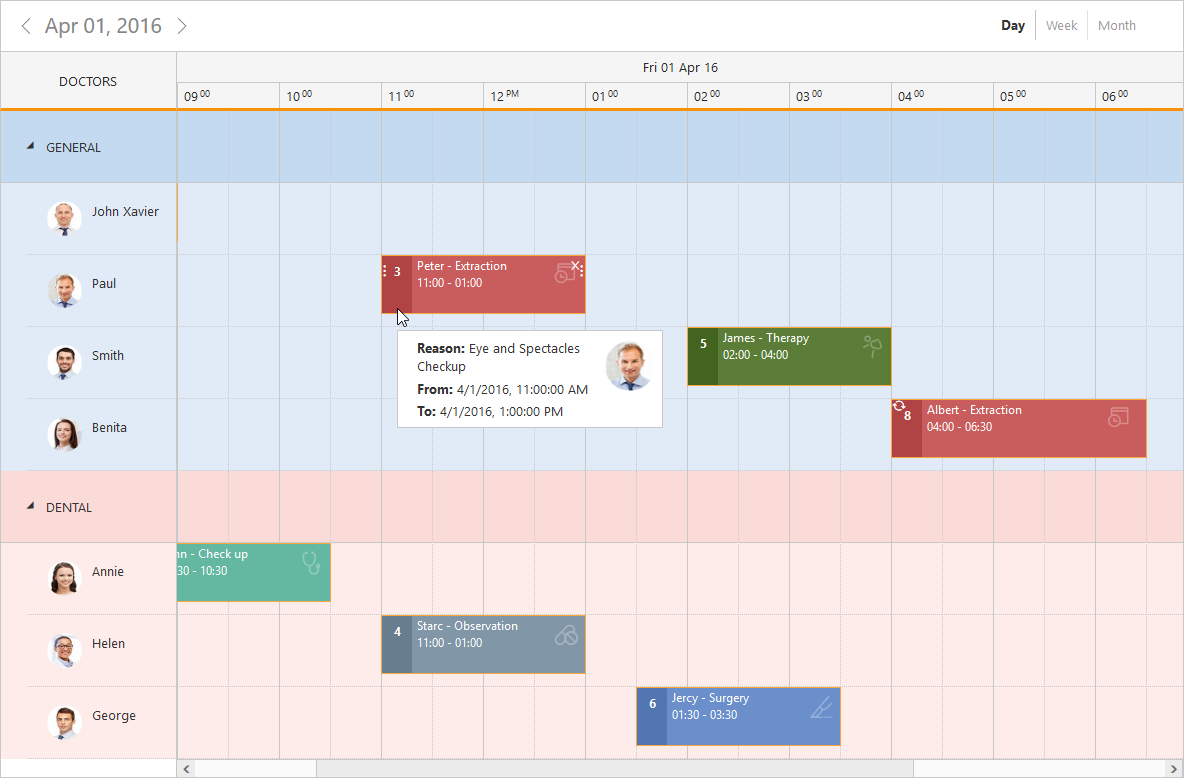 Scheduler Control for PHP Event Calendar Syncfusion