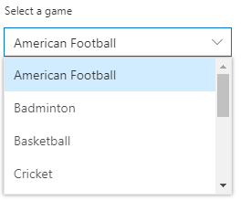 dropdown vue list floating core mvc asp label syncfusion control menu drop down