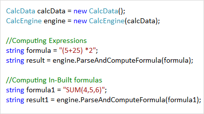 Wpf Calculation Engine Library Excel Formulas Syncfusion