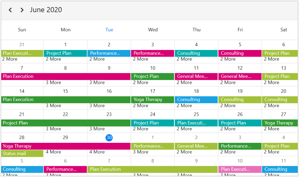 WPF Scheduler Event Calendar Control Syncfusion