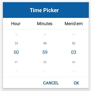 Xamarin Time Picker  Time Picker | Syncfusion