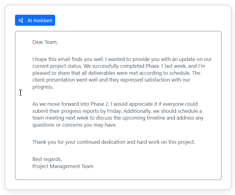 ASP.NET Core Inline AI Assist