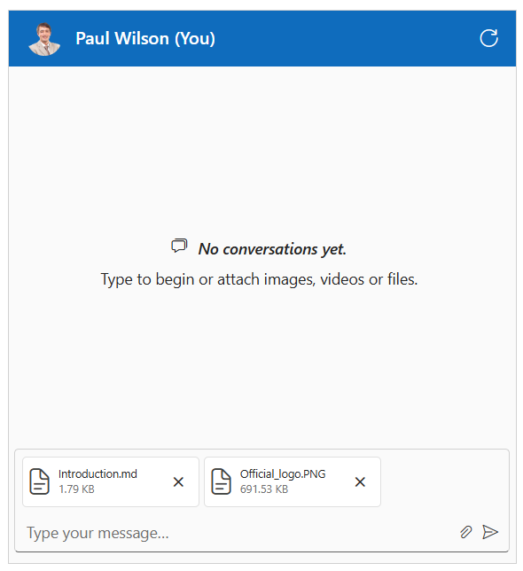 Attachments in JavaScript Chat UI